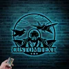 Custom Fighter Jet Pilot Metal Sign Led Lights, Personalized Aircraft Air Force Name Sign Home Decor Military Plane Decoration Birthday