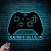 Custom Gamer Name Sign With Led Lights, Game Room Sign Personalized Game Room Metal Wall Art, Game Zone Wall Decor, Gamer Gift Ideas Home Decor Mancave