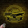 Custom Garage Metal Wall Art Led Light, Classic Muscle Car Sign, Mechanic Repair Decor, Gift For Repairman, Man Cave Decor, Garage Wall Hanging