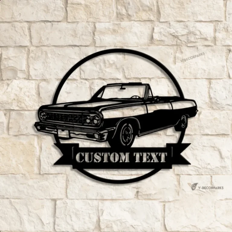 Custom Garage Metal Wall Art Led Light, Classic Muscle Car Sign, Mechanic Repair Decor, Gift For Repairman, Man Cave Decor, Garage Wall Hanging