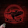 Custom Garage Metal Wall Art Led Light, Personalized Classic Muscle Car Name Sign, Mechanic Repair Decoration, Car Lover Gift, Garage Decor