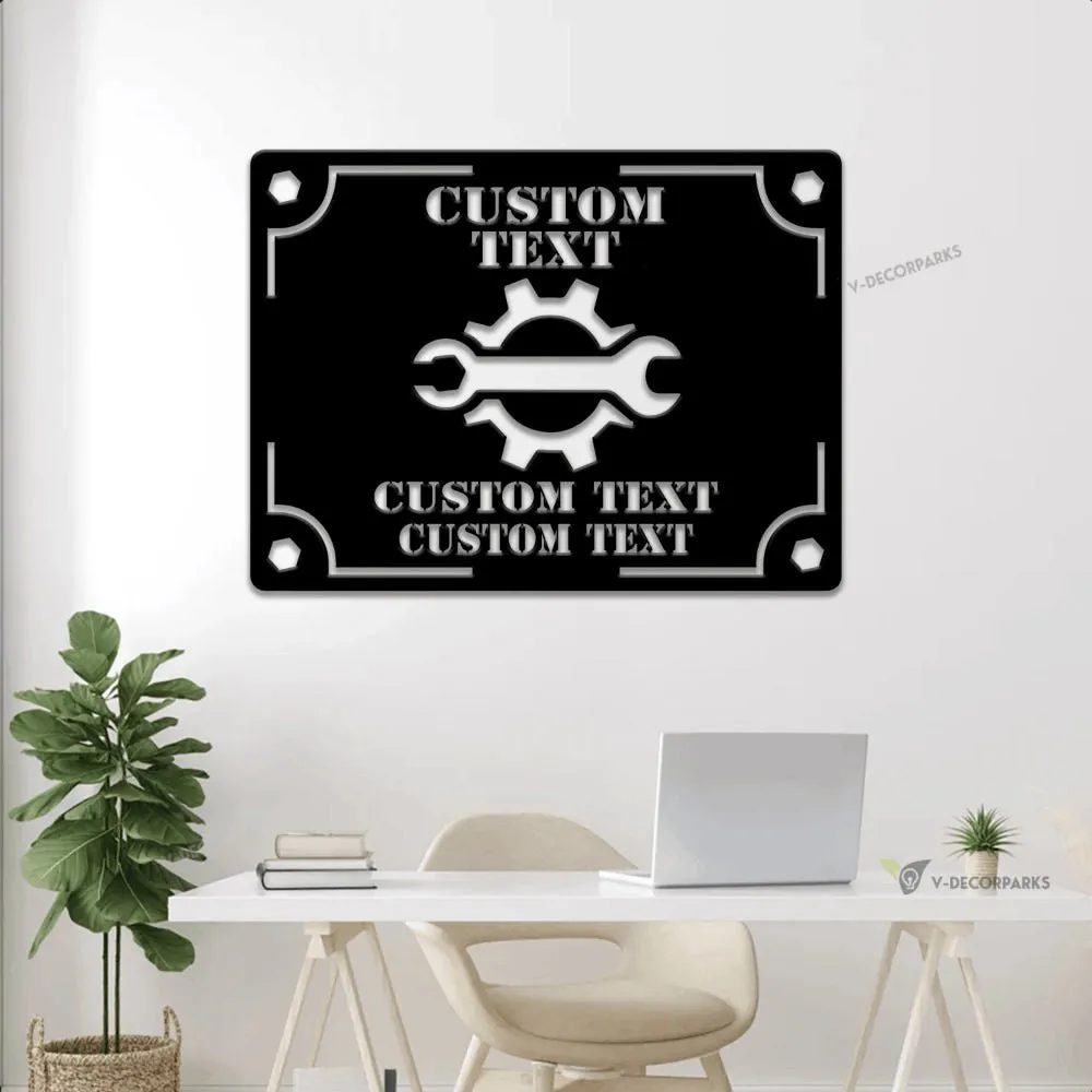Custom Garage Metal Wall With Led Lights, Workshop Sign, Can't Fix Stupid, Father's Day Gift, Gift For Papa, Garage Decor, Workshop Decor