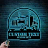 Custom Trucker Metal Sign With Led Lights, Custom Trucking Sign, Trucker Gift, Dad Gift, Gift For Him, Man Cave Sign