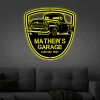 Custom Garage Sign With Led Lights, , Personalized Steel Home Wall Decor, Classic Pickup 3100 Custom Workshop Sign, Gift For Dad