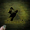 Custom Golf Sign Led Lights, Golf Metal Wall Art, Custom Name Golf Sign, Personalized Golfer Wall Decor, Golf Wall Art, Golf Gifts For Men