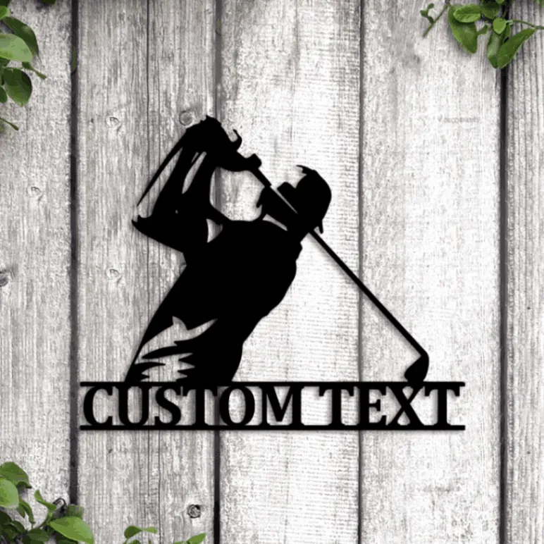 Custom Golf Sign Led Lights, Golf Metal Wall Art, Custom Name Golf Sign, Personalized Golfer Wall Decor, Golf Wall Art, Golf Gifts For Men