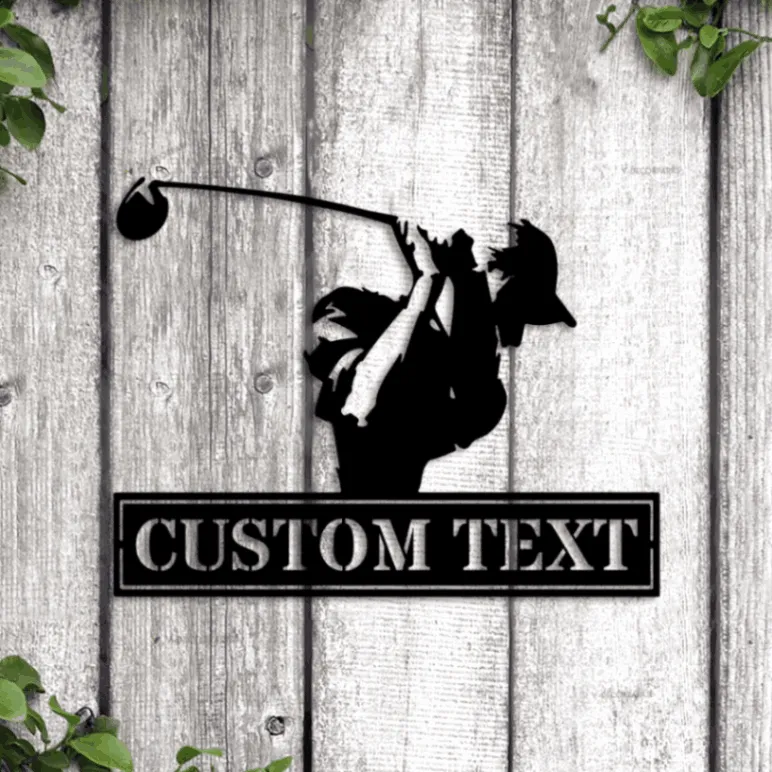 Custom Golf Sign Led Lights, Golf Metal Wall Art, Custom Name Golf Sign, Personalized Golfer Wall Decor, Golf Wall Art, Golf Gifts For Men Golfer Gifts