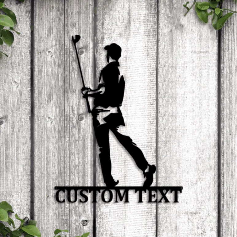 Custom Golf Sign Led Lights, Golf Metal Wall Art, Custom Name Golf Sign, Personalized Golfer Wall Decor, Golf Wall Art, Golf Gifts For Men