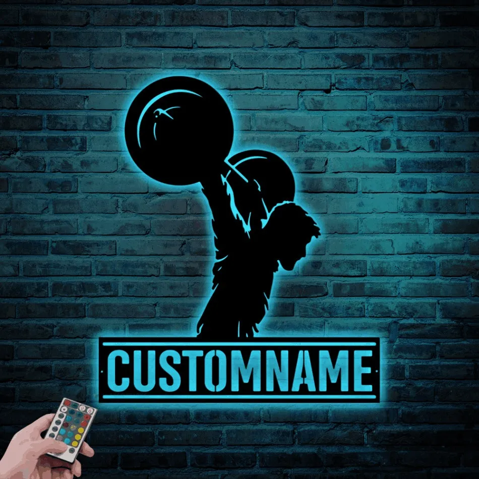 Custom Gym Sign Led Lights, Personalized Gym Wall Art, Gym Metal Sign, Home Gym Wall Decor, Home Gym Sign, Workout Decor, Last Name Gym Gifts