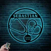 Custom Heart Stethoscope Nursing Metal Sign Led Lights, Personalized Nurse Name Sign Home Decor Rn Doctor Decoration Birthday Christmas
