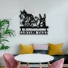 Custom Horse Mule Goat Farmhouse Metal Sign Led Lights, Personalized Animal Livestock Name Sign Cattle Farm Barn Decor Farmer Donkey Goat