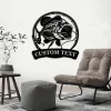 Custom Largemouth Bass Fishing Metal Sign Led Lights, Personalized Fisher Name Sign Home Decor Kid Boy Girl Nursery Decoration Birthday