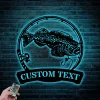 Custom Lingcod Fishing Metal Sign Led Lights, Personalized Fisher Name Sign Home Decor Kid Boy Girl Nursery Decoration Birthday