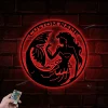 Custom Mermaid Metal Sign Led Light, Mermaid Wall Art, Personalized Tail Mermaid Lover Name Sign, Home Decor, Kid's Room Decoration, Children's Gift