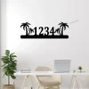 Custom Metal Address Sign With Led Lights, Palm Tree Address Sign, Address Number Sign, House Address Sign, Beach House Decor, Metal House Numbers