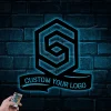 Custom Metal Business Logo Sign With Led Lights, Custom Company Logo Sign, Metal Business Sign, Logo Sign For Office Wall Hanging Laser Cut