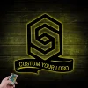 Custom Metal Business Logo Sign With Led Lights, Custom Company Logo Sign, Metal Business Sign, Logo Sign For Office Wall Hanging Laser Cut