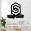 Custom Metal Business Logo Sign With Led Lights, Custom Company Logo Sign, Metal Business Sign, Logo Sign For Office Wall Hanging Laser Cut