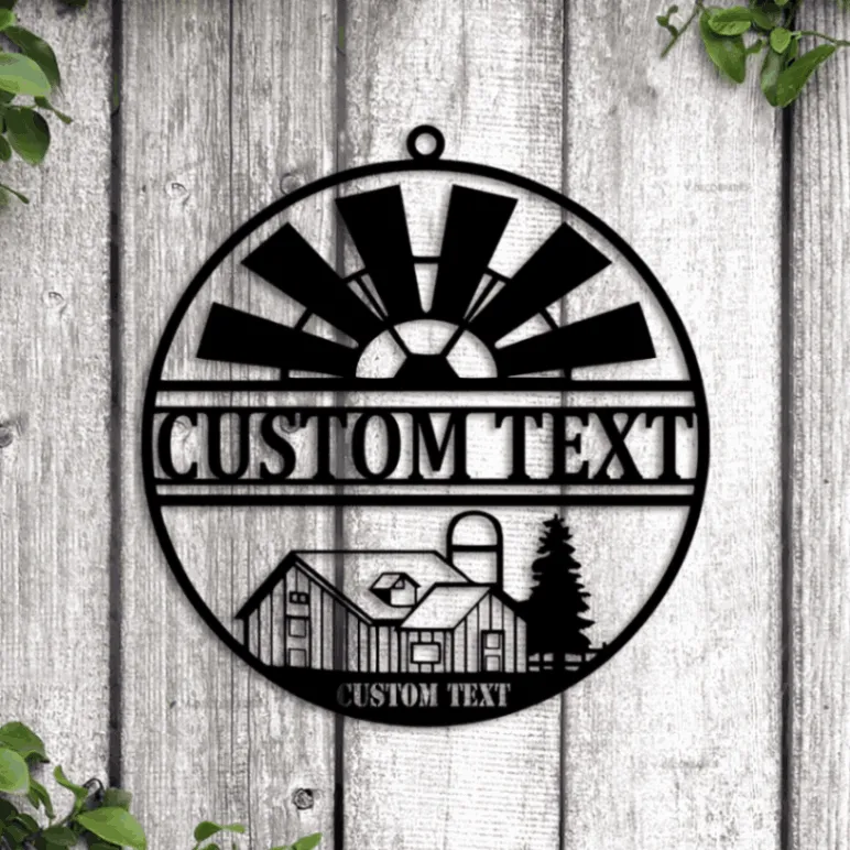 Custom Metal Farm Sign Led Lights, Farmer Metal Sign, Farmhouse Decor, Farmer Home Decor, Personalized Farm Sign, Farmer Gifts, Farmer Metal Wall Art