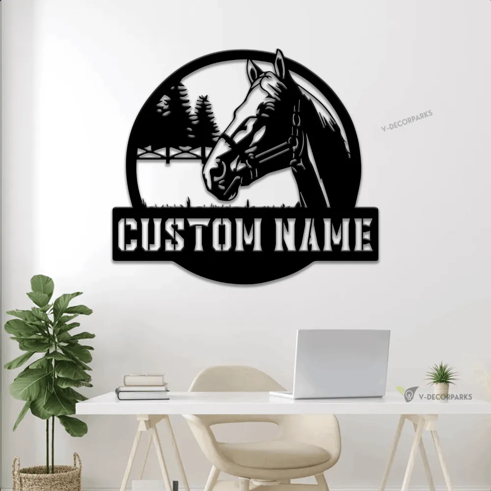 Custom Metal Horse Sign With Led Lights, Custom Horse Ranch Sign, Horse Ranch Sign, Metal Horse Sign, Ranch Sign, Horse Stable Sign, Farmhouse Sign