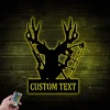 Custom Metal Hunting Sign With Led Lights, Hunting Mancave Sign, Deer Hunting Sign, Deer Camp Sign, Hunting Camp Sign, Bow Hunter Gift