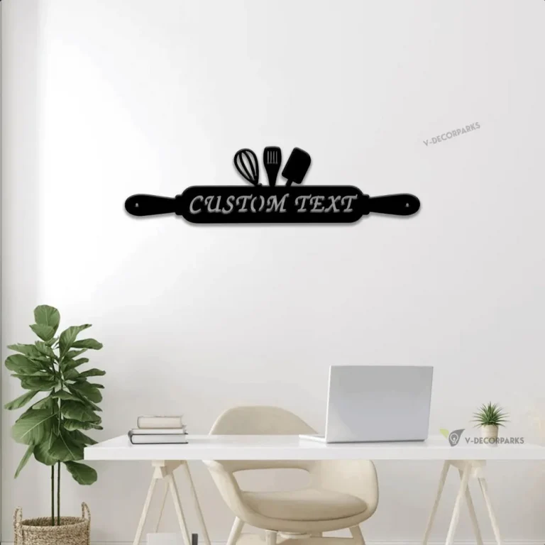 Custom Metal Kitchen Sign With Led Lights, Personalized Metal Kitchen Sign, Kitchen Wall Decor, Mother's Day Gift, Gift For Grandma