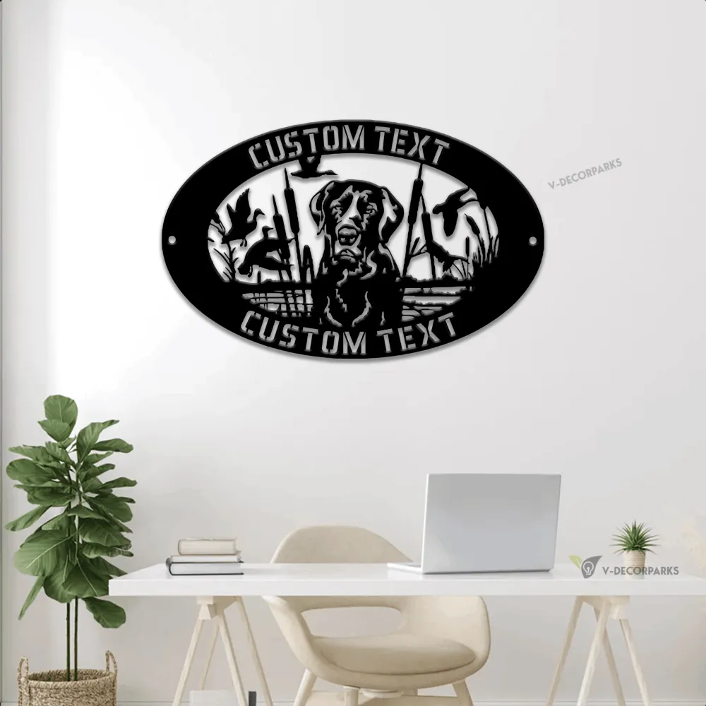 Custom Metal Labrador Sign With Led Lights, Metal Duck Hunting Sign, Hunting Sign, Kennel Sign, Hunting Camp Sign, Dog Sign, Labrador Sign