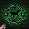 Custom Metal Name Sign With Led Lights- Personalized Horse Sign - Door Hanger - Outdoor Metal Sign - Horse Theme - Equine - Equestrian - Horse Gift