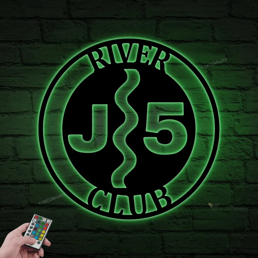 Custom Metal River Sign With Led Lights, Metal River Sign, River Sign, Metal Lake House Sign, River House Sign, River House Decor