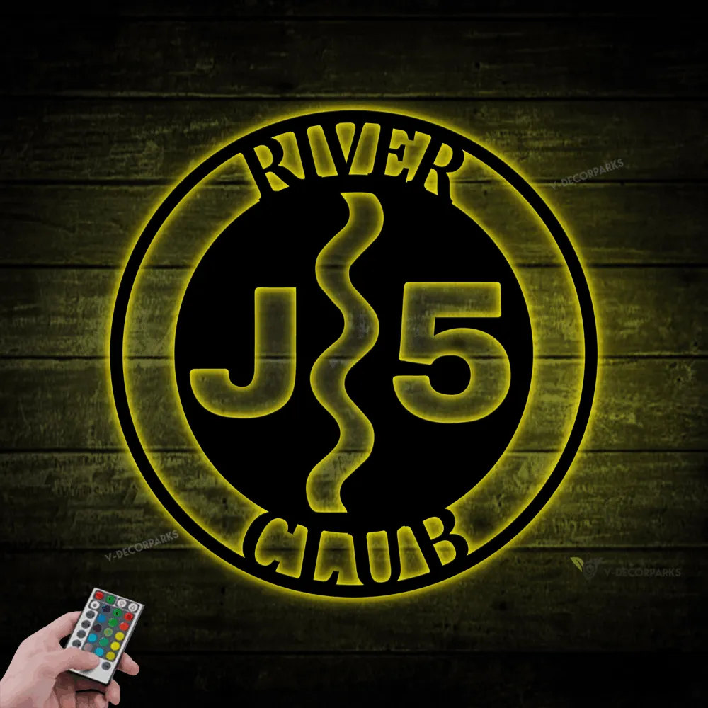 Custom Metal River Sign With Led Lights, Metal River Sign, River Sign, Metal Lake House Sign, River House Sign, River House Decor