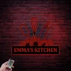 Custom Metal Sign With Led Lights For Kitchen, Personalized Kitchen Signs, Nana's Kitchen Metal Sign, Nana Mothers Day Gift, Custom Kitchen Sign