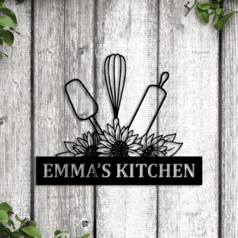 Custom Metal Sign With Led Lights For Kitchen, Personalized Kitchen Signs, Nana's Kitchen Metal Sign, Nana Mothers Day Gift, Custom Kitchen Sign