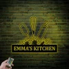 Custom Metal Sign With Led Lights For Kitchen, Personalized Kitchen Signs, Nana's Kitchen Metal Sign, Nana Mothers Day Gift, Custom Kitchen Sign