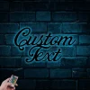 Custom Metal Sign With Led Lights, House Sign, Custom Metal Words, Steel Lettering, Wall Sign, Shop Sign, Vintage Industrial Style, Rustic Lettering