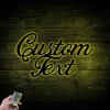 Custom Metal Sign With Led Lights, House Sign, Custom Metal Words, Steel Lettering, Wall Sign, Shop Sign, Vintage Industrial Style, Rustic Lettering