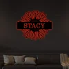 Custom Metal With Led Lights Sign, Family Name Sign, Custom Metal Hanging, Welcome Sign, Initials Sign, Home Decor, Housewarming
