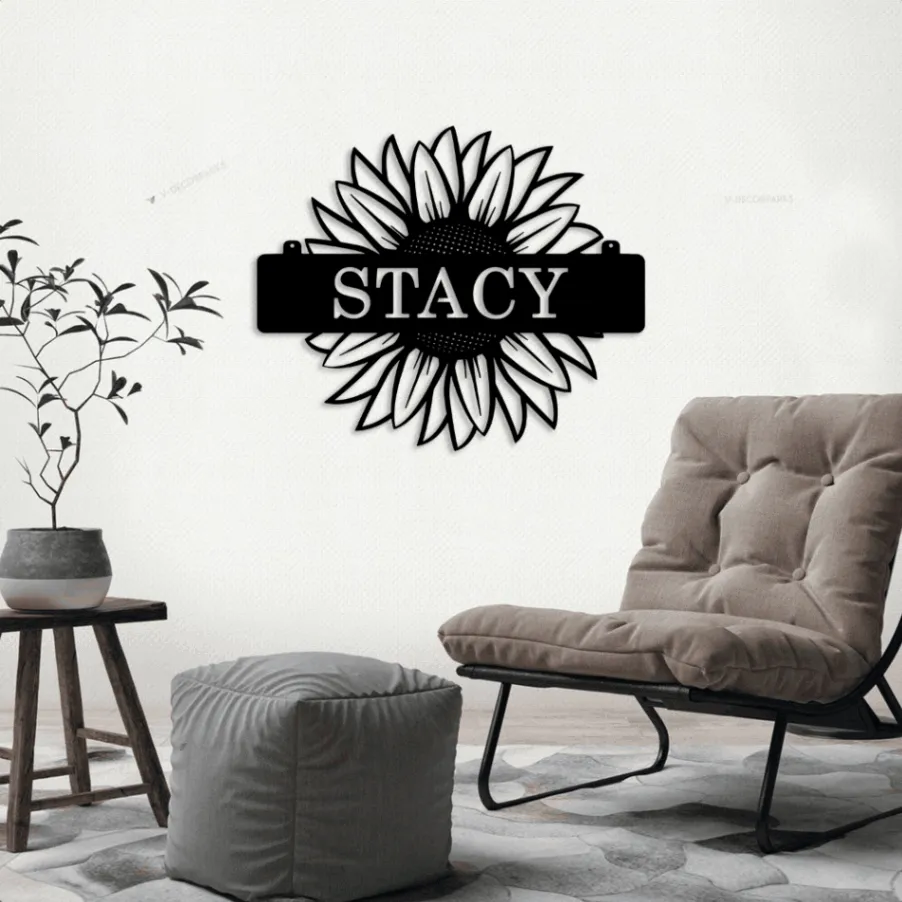 Custom Metal With Led Lights Sign, Family Name Sign, Custom Metal Hanging, Welcome Sign, Initials Sign, Home Decor, Housewarming