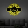 Custom Metal With Led Lights Sign, Family Name Sign, Custom Metal Hanging, Welcome Sign, Initials Sign, Home Decor, Housewarming