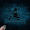 Custom Motorcycle Dirt Bike Metal Wall With Led Lights, Custom Motorbike Name, Motorcycle Wall Art, Motorcycle Biker Gift, Dirt Bike Metal Sign