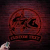 Custom Muskellunge Fishing Metal Sign Led Lights, Personalized Fisher Name Sign Home Decor Kid Boy Girl Nursery Decoration Birthday