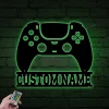Custom Name Game Controller Metal Wall With Led Lights, Gamer Gift, Video Game Sign Wall Decor, Game Room Decor, Game Zone, Game Lover Gift