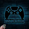 Custom Name Game Controller Metal Wall With Led Lights, Gamer Gift, Video Game Sign Wall Decor, Game Room Decor, Game Zone, Game Lover Gift