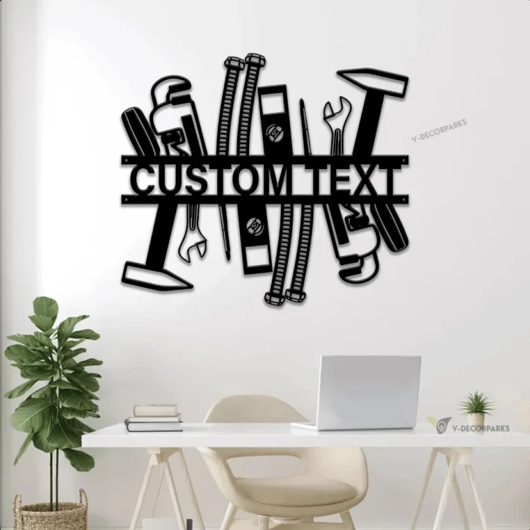 Custom Plumbing Metal Sign With Led Lights, Plumber Name Sign, Repair Service Decor, Gift For Plumber, Plumber Tools Sign, Plumbing Decor