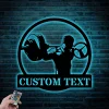 Custom Powerlifting Workout Metal Sign Led Lights, Personalized Deadlift Barbell Name Sign Home Decor Bodybuilding Gym Fitness Decoration