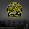 Custom Rooster - Metal Chicken Sign With Led Lights, Farm Decor, Barrel Racing Gift, Personalized Sign, Western, Farmhouse Style, Gifts, Horse Sign