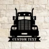 Custom Semi Truck Driver Metal Wall Art Led Light, Truck Metal Sign, Personalized Trucker Name Sign, 18 Wheeler Decoration, Truck Driver Gift