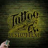 Custom Tattoo Artist Metal Sign Led Lights, Personalized Ink Studio Name Sign Home Decor Machine Shop Decoration Man Cave Christmas Gift