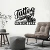 Custom Tattoo Artist Metal Sign Led Lights, Personalized Ink Studio Name Sign Home Decor Machine Shop Decoration Man Cave Christmas Gift