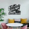 Custom Tattoo Artist Metal Sign Led Lights, Personalized Ink Studio Name Sign Home Decor Machine Shop Decoration Man Cave Christmas Gift