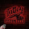 Custom Tattoo Artist Metal Wall Art Led Light, Personalized Ink Studio Name Sign, Tattoo Studio Decor, Gift For Tattoo Artists